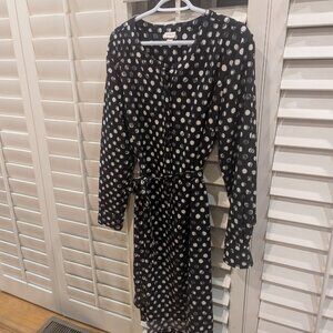 WOMENS MERONA BLACK & WHITE DOTS DRESS